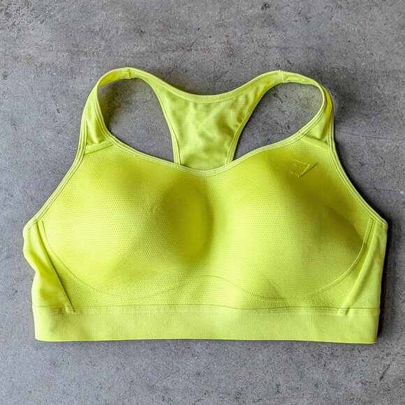Gymshark Yellow Lightweight High Support Sports Bra size XXL - Picture 2 of 7